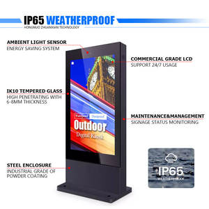 55 pulgadas al aire libre IP67 Publicidad Pantalla LCD Soporte de piso legible por la luz del sol Tótem <span class=keywords><strong>digital</strong></span> <span class=keywords><strong>exterior</strong></span> con función SDK - Product Image 6