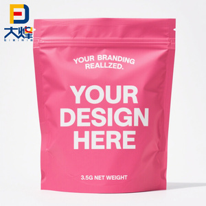 לעמוד את שקית שקית ניילון מודפסת זיפקק מזון פלסטיק ריח קטן הוכחה 3.5 תיק מותאם אישית עם לוגו - Product Image 3