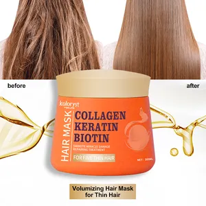 Perawatan masker rambut keratin kustom profesional, masker perbaikan rambut krim kolagen penebal rambut untuk salon