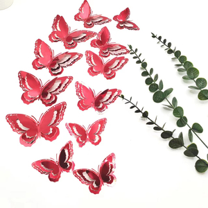 Adesivi Murali 3D a Forma <span class=keywords><strong>di</strong></span> Farfalla, Autoadesivi, Ecologici, Impermeabili, Decorazioni per Casa, Feste e Matrimoni - Product Image 3