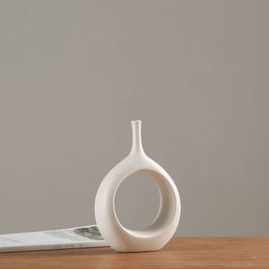 Jarrón de Flores Redondo Hueco con Diseño Artístico de Partículas Escarchadas - Product Image 6