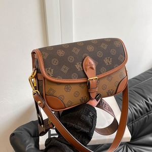 Bolso Bandolera de PU con Patrón Geométrico Retro de Marca de Lujo, Estilo Vintage de Diseñador para Otoño e Invierno - Product Image 6