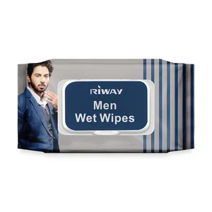 OEM私人标签男士日常身体清洁新鲜湿巾男士纸巾