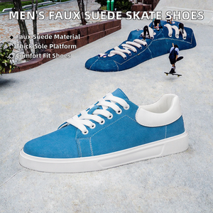 Zapatillas Retro de Skateboarding para Hombre, de Ante Sintético, con Plataforma de Suela Gruesa, Bajas con Cordones, para Primavera, que Aumentan la Altura - Product Image 2