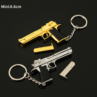 Desert Eagle 6.6CM Pistol Logam Mini Model Pistol Realistis Gantungan Kunci Mainan Pistol Logam Desert Eagle Aman untuk Hadiah Anak Laki-laki Mainan yang Dapat Dibongkar