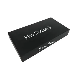 Caja de embalaje PSP para juegos electrónicos, caja de cartón rígida negra para PS3