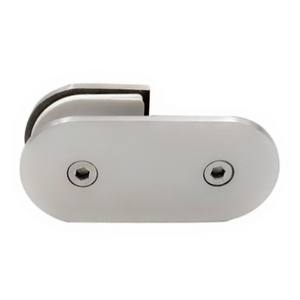 Pince d'étagère en verre, support de support de porte de douche à panneau fixe sans perçage sur verre Support de panneau fixe Pince à 180 degrés - Product Image 2