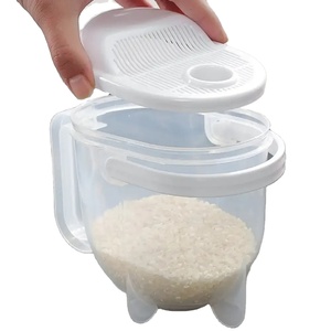 Rice Washer Creative Hand-Free Washing Rice Basin Sieve <b>Plastic</b> Bucket <b>Basket</b> With Draining Flushing Type - Product Image 1