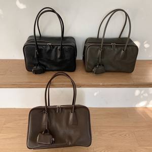 กระเป๋าถือหนังแท้สำหรับผู้หญิงแฟชั่นลำลองคุณภาพสูงหนังวัวกระเป๋าบอสตันความจุขนาดใหญ่กระเป๋าสะพายสตรี - Product Image 5