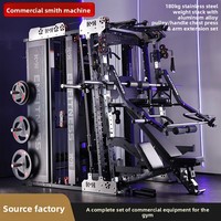 Machine Smith Commerciale Multifonctionnelle Multi-Postes en Acier avec Pile de Poids de 140/180 kg pour Entraînement ABS Poitrine/Dos/Épaules