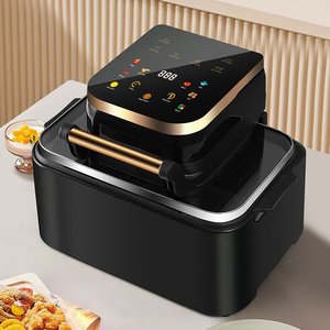 1700w हाई-पावर एयर फ्रायर बुद्धिमान टच स्क्रीन दृश्य तेल-मुक्त स्वस्थ इलेक्ट्रिक ओवन घरेलू उपयोग के लिए उपयुक्त - Product Image 4