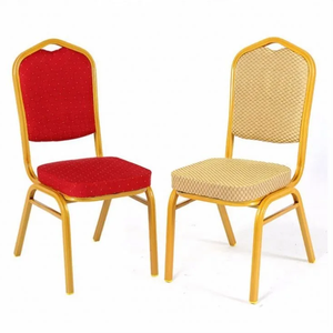 Chaises de mariage d'église en tissu empilables de haute qualité et bon marché, cadre en acier métallique, chaise de banquet d'hôtel utilisée à vendre - Product Image 6
