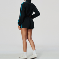 Ensembles de sport pour femmes ARCHNANO, 2 pièces, veste courte zippée, shorts de cycliste, tenues personnalisées avec logo, vêtements de fitness, vêtements de sport