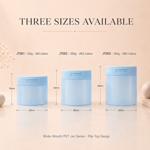 Pot en coton extra-large à couvercle rabattable 250-350g, ouverture large 83 mm, pot en plastique PP avec couvercle rabattable, certifié, faible MOQ, personnalisable - Product Image 5