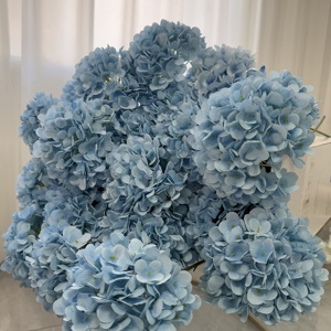 畅销书大尺寸蓝色绣球花仿丝绸花头人造花绣球花花墙 - Product Image 3
