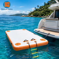 Plateforme flottante gonflable durable et antidérapante pour bateaux, yachts et jeux aquatiques