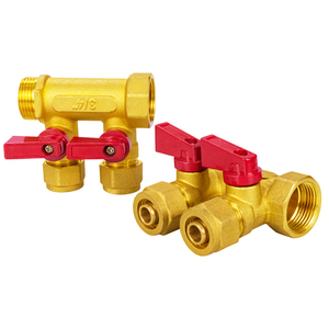 Tmok OEM tùy chỉnh <span class=keywords><strong>3</strong></span>/4 "2 <span class=keywords><strong>3</strong></span> 6 cách Brass pex đa dạng nhà phân phối với van xử lý - Product Image 4