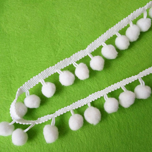 High Quality Eco-Friendly <strong>Pom</strong> <strong>Pom</strong> Lace <strong>Trim</strong> for Garment Home Textile Shoes Decoration - Product Image 1