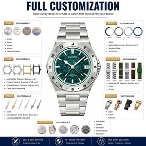 OEM Luxury Miyota 9075 Self-Winding Movement GMT Watch Automatic Customized Logo Sapphire Crystal Mechanical Watches for Men - Product Image 2