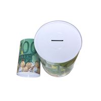 Boîte en fer blanc ronde personnalisée de bonne qualité avec deux tailles, tirelire en fer blanc pour enfants et adultes, boîte à monnaie, tirelire