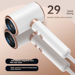 ไดร์เป่าผมความเร็วสูง 1500W ไอออนลบ กำลังสูง 6 ระดับ อุณหภูมิคงที่ ลมเย็น สำหรับใช้ในบ้านและร้านเสริมสวย-ขายส่ง - Product Image 2