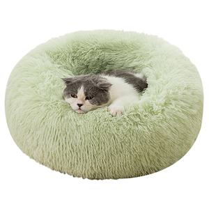 BunnyHi MW001 Base antideslizante Calentamiento Acogedor Calmante Redondo Donut Productos para mascotas Cojín para gatos Camas Perros Cama suave para perros humanos para mascotas - Product Image 2