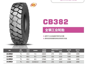 ยางรถบรรทุกหนัก 10.00R20 & 12.00R20 CB382 ยางเรเดียลใหม่สำหรับเปลี่ยน - Product Image 4