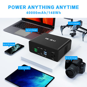 Sạc dự phòng 40000mAh thiết kế độc đáo mới năm <span class=keywords><strong>2025</strong></span>, công suất 100W, tích hợp ổ cắm AC 220V, sạc di động 130W - Product Image 6