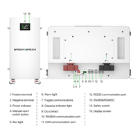Batterie Lithium-Ion Verticale Basen Green 51.2V 48V 280Ah 314Ah 315Ah LifePO4 avec Boîtier JK V19 BMS 2A Équilibrage Actif et Écran Tactile
