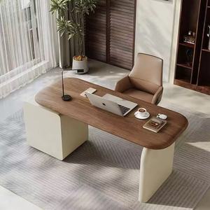 Muebles de oficina convertibles administrativos modernos Escritorio de computadora duradero para que los gerentes se ensamblen fácilmente - Product Image 5