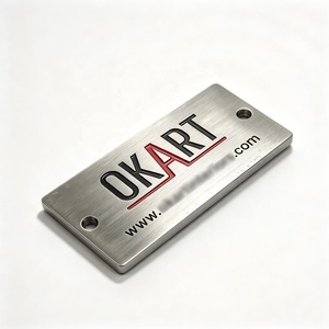 Placa de Identificación de Aluminio Cepillado Reutilizable, Etiqueta con Logotipo Corporativo Impreso Personalizado para Empleados de Comercio Minorista - Product Image 2