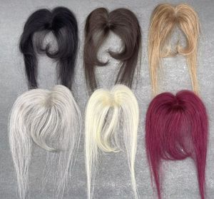 Frange con Clip in Capelli Umani Remy al 100% per Donna, <span class=keywords><strong>Extension</strong></span> Frontale Traspirante con Base Mono - Product Image 1