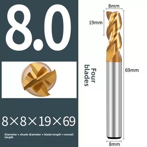 Fresa de extremo económica M35 de cobalto HSS con recubrimiento de TiN para metal, para fresado CNC - Product Image 2