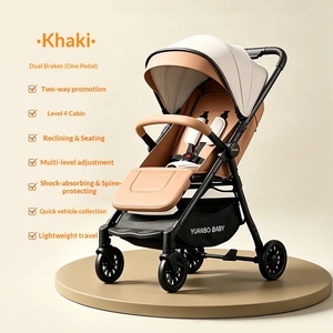 Poussette bébé en métal pliable légère avec siège réversible inclinable portable pour bébés de 0 à 6 mois - Product Image 5