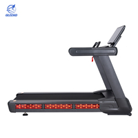 Cinta de Correr Eléctrica Comercial GLEEKO de 5kw con Pantalla LED, Prueba de Frecuencia Cardíaca Inalámbrica y 25 Niveles de Inclinación Automática