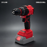 Perceuse sans fil 21V Lithium-Ion avec mandrin à trois griffes, visseuse électrique à vitesse variable et réversible, outil électrique OEM
