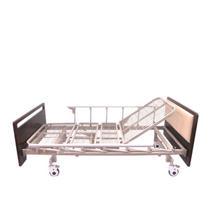 Manual Nursing <b>Bed</b> Multi Functional <b>Double</b> Crank Hospital <b>Bed</b> For Adults And Elderly Dark Brown - Product Image 3