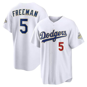 Vente en gros # 17 Ohtani # <span class=keywords><strong>Maillot</strong></span> de football américain pour <span class=keywords><strong>homme</strong></span> 50 Betts, collection Stadium 2026, blanc brodé, édition Los Angeles Or - Product Image 4