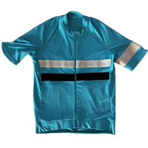 Maillot de cyclisme unisexe à manches courtes, léger, respirant, 100% polyester, impression par transfert thermique, protection contre les éruptions cutanées - Product Image 1