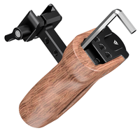 Poignée latérale ergonomique universelle légère en bois et aluminium, réglable, avec prise en charge améliorée, pince NATO pour cage de caméra et moniteur