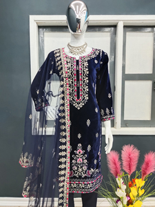 Eid & Ramadan spécial personnalisable pakistanais droite Kurta pantalon Salwar Kameez tenue traditionnelle indienne pour les femmes Readymade - Product Image 3