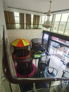 Outdoor &amp; Indoor <strong>Trampoline</strong> Round Tent Sun Shade <strong>Cover</strong> with Safety Mesh Protective Net PVC Material Safe Boy Play Garden - Product Image 3