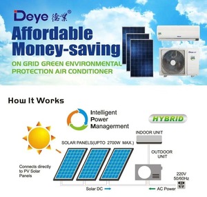 Tốt Nhất Bán 9000BTU 12000BTU 18000BTU Deye Năng Lượng Mặt Trời Điều Hòa Không Khí Lai AC DC Điều Hòa Không Khí Cho Nhà Chia Tường Gắn - Product Image 3