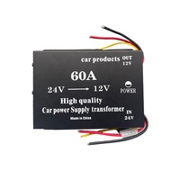 Nouveau transformateur d'alimentation de voiture 60A DC 24V à DC 12V convertisseur abaisseur haut à bas avec ventilateur