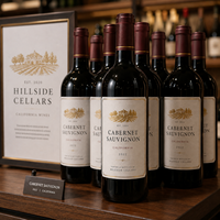 Étiquettes de bouteilles de vin personnalisées, autocollants adhésifs avec logo OEM pour l'emballage du vin rouge