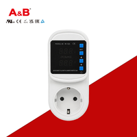 Prise de protection contre les surtensions et les sous-tensions A&B 16A, réglable en tension et en courant, prise EU 230V, pour appareils électroménagers
