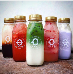 100ml 10oz 16oz 32oz rỗng pháp tươi vuông thủy tinh nước trái cây sữa chai nước với Nhựa Làm xáo trộn rõ ràng Nắp - Product Image 2