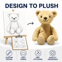Boneka Beruang Plush Kustom Langsung dari Pabrik, Berdasarkan Desain OEM ODM, Boneka Karakter Isi Dakron untuk Merek IP Asli