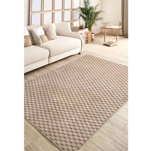 Embossed Grid Pattern Shaggy Rug High-Pile Non-Slip Plush Carpet with for Living Room Bedroom Washable OEM Supplier - Product Image 2