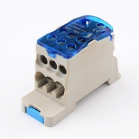 Bloc de jonction en cuivre sur rail DIN UKK, bloc de jonction 160A, bloc de distribution d'alimentation pour armoire de commutation